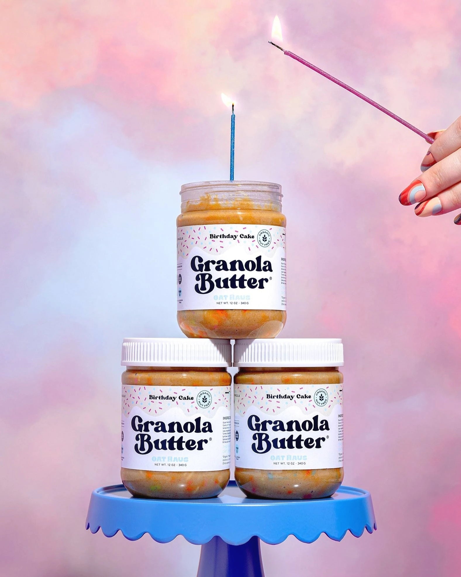 Oat Haus Organic Birthday Cake Granola Butter - The Breakfast Pantry